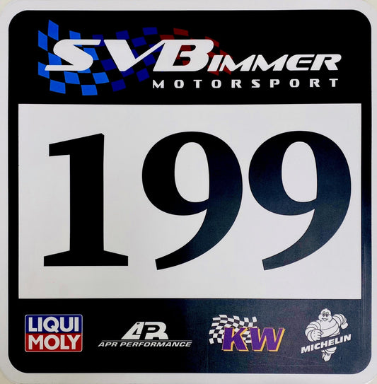 SVBimmer Motorsport Track Number Magnet Door Cards-Exterior-Silicon Valley Bimmer