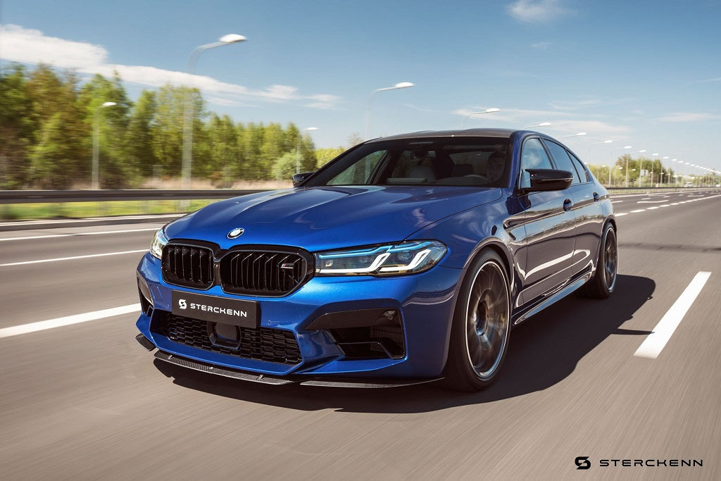Sterckenn F90 M5 LCI Carbon Front Splitter-Exterior-Silicon Valley Bimmer