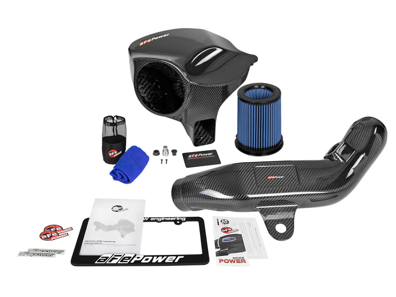 aFe Black Series Carbon Fiber CAIS w/Pro 5R Filter 16-18 BMW M2 (F87) L6-3.0L-Performance-Silicon Valley Bimmer