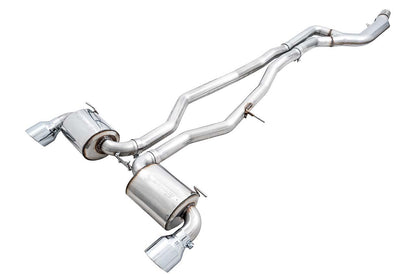 AWE 2020 Toyota Supra A90 Non-Resonated Touring Edition Exhaust - 5in Chrome Silver Tips