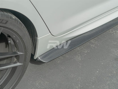 RW Carbon BMW F06 DTM Style Carbon Fiber Side Skirt Extensions