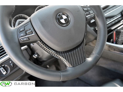 RW Carbon BMW F10 F12 Carbon Fiber Steering Wheel Trim