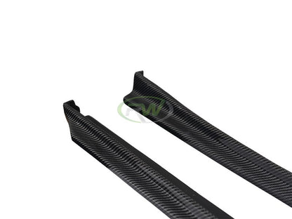 RW Carbon BMW F10 F11 3D Style Carbon Fiber Side Skirt Extensions