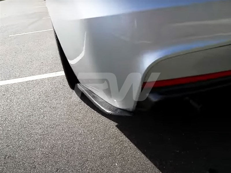 RW Carbon BMW F30 Carbon Fiber Rear Bumper Splitters