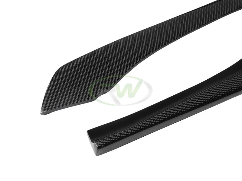 RW Carbon BMW F30 Carbon Fiber Rear Bumper Splitters