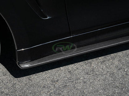 RW Carbon BMW F32 F33 F36 Carbon Fiber Side Skirt Extensions