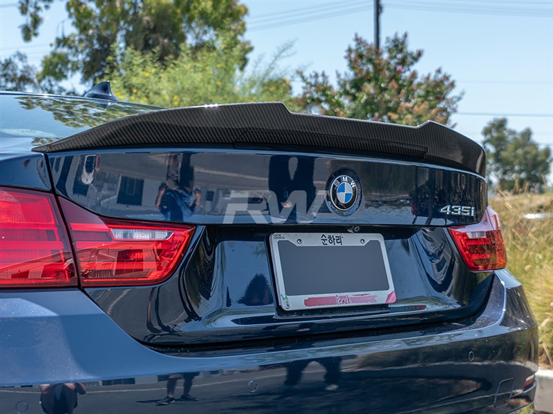 RW Carbon BMW F32 GTX Style Carbon Fiber Trunk Spoiler