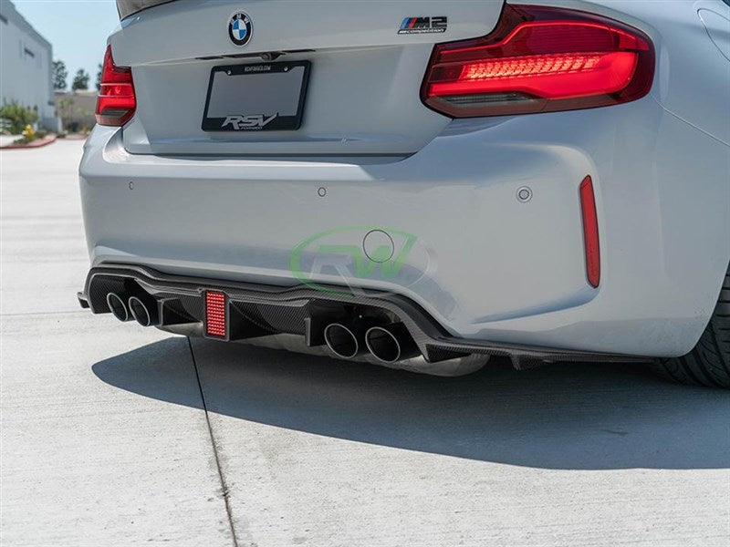 RW Carbon BMW F87 M2 Carbon Fiber Kholen Style Diffuser