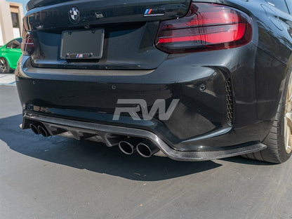 RW Carbon BMW F87 M2 3D Style Carbon Fiber Diffuser