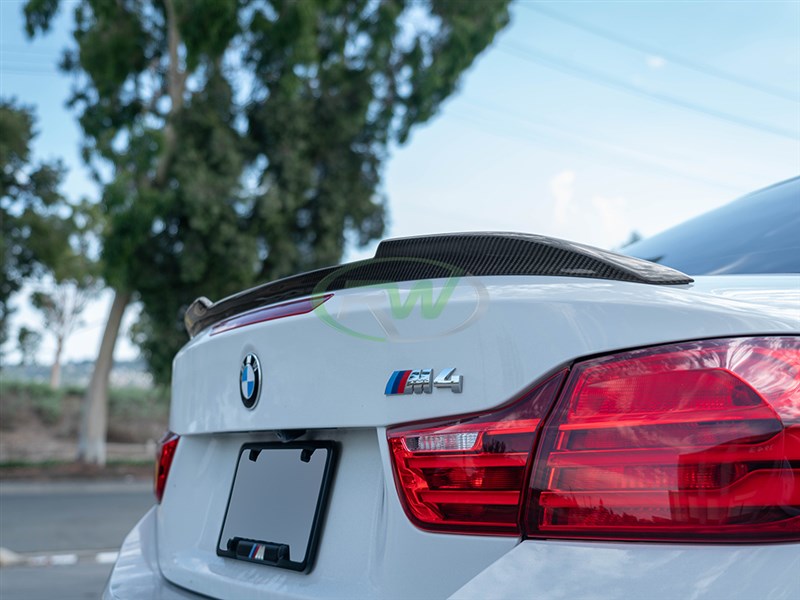 RW Carbon BMW F33 F83 CS Style Carbon Fiber Trunk Spoiler