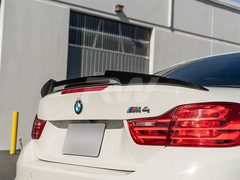 RW Carbon BMW F33/F83 M4 Style Carbon Fiber Trunk Spoiler