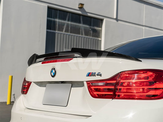 RW Carbon BMW F33/F83 M4 Style Carbon Fiber Trunk Spoiler