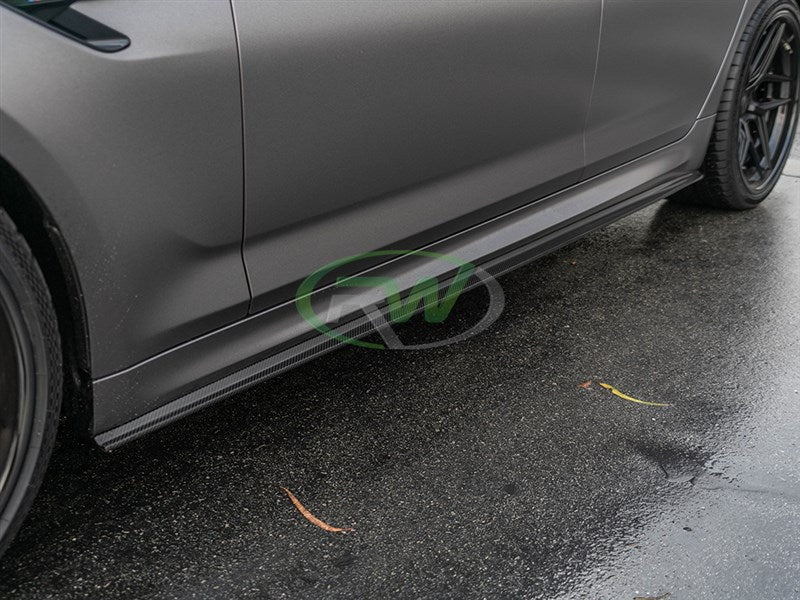 RW Carbon BMW G30 F90 RWS Carbon Fiber Side Skirt Extensions