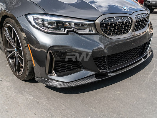 RW Carbon BMW G20 3D Style Carbon Fiber Front Lip Spoiler