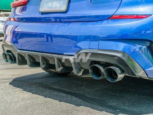 RW Carbon BMW G20 DTM Style Carbon Fiber Rear Diffuser