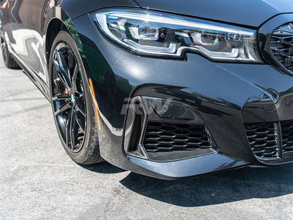 RW Carbon BMW G20 M340i M-Sport Carbon Fiber Front Bumper Grille Trims