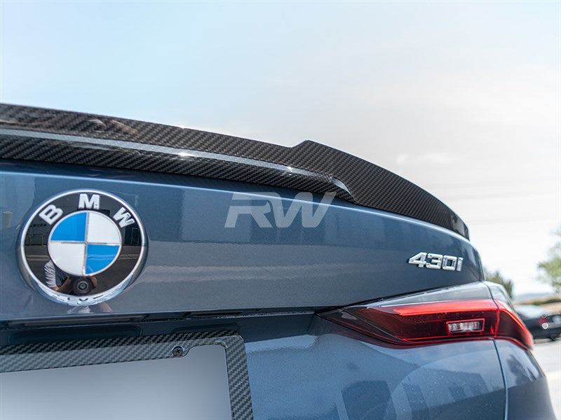 RW Carbon BMW G22 G82 Coupe M4 Style CF Trunk Spoiler