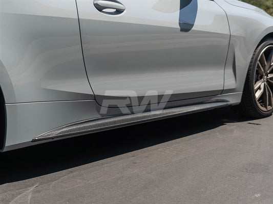 RW Carbon BMW G22/G23 Carbon Fiber Side Skirt Extensions