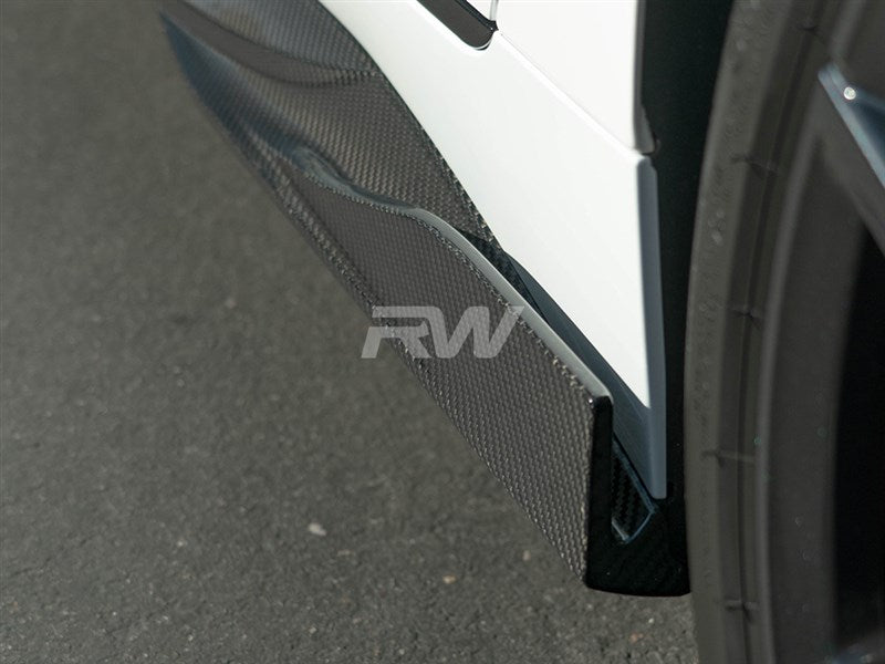 RW Carbon BMW G26 4-Series Full Carbon Fiber Side Skirt Extensions