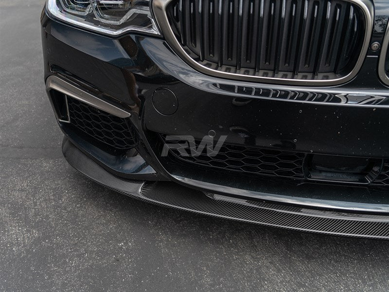 RW Carbon BMW G30 3D Style Carbon Fiber Front Lip Spoiler