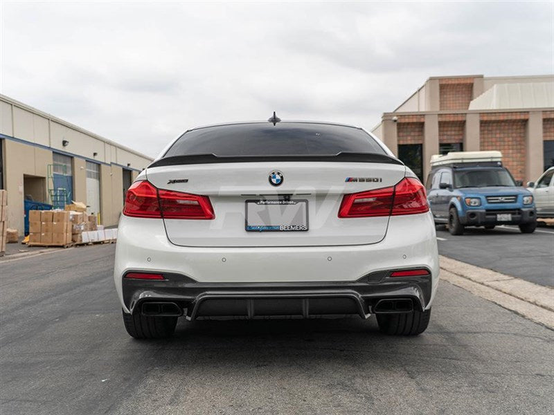 RW Carbon BMW G30 EC Style Carbon Fiber Rear Diffuser