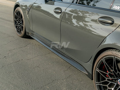 RW Carbon BMW G80 M3 OEM Style Full Carbon Fiber Side Skirts