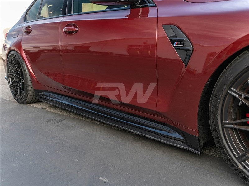 RW Carbon BMW G80 M3 RWS Carbon Fiber Side Skirt Extensions