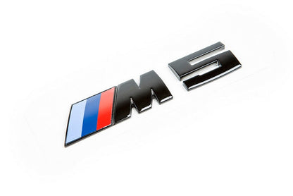 IND F10 M5 Painted Trunk Emblem - Black Chrome